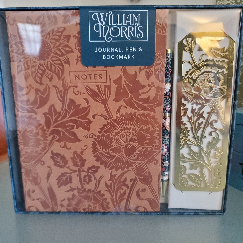 William Morris Journal, Pen and Gold Bookmark